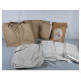 Tea/kitchen towels, wash clothes, burlap totes