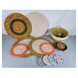 Handmade Fabric Wrapped Placemats, Coasters, Bowls