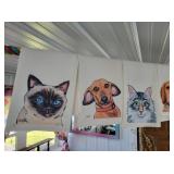 Misc New Tea Towels with Hand paint Cats & Dogs