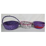 Handmade wrapped basket & bowls