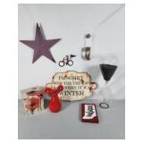 Metal Sign Star Hoosier Items Hour Glass