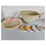 Handmade wrapped bowls & coasters