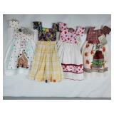 Seasonal fabric topped hanging kitchen towels