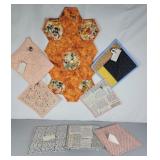 Quilted table topper & hot pads