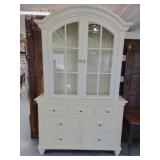 2pc Kitchen Hutch 7 drawers 2 glass doors