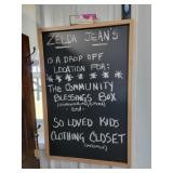Chalkboard in Wood Frame 23 x 38