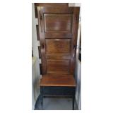 Hall Seat Upcycled Door hat hooks & Storage Seat