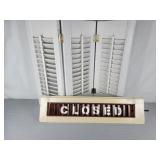 Tri-Fold White Painted Shutter & Small Open/Closed