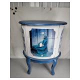 Wood End Table Painted 28" H x 21" W x 16" D