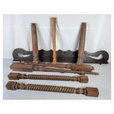 Project wood: spindles, crown,  bushel baskets