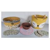 Handmade wrapped bowls & coasters