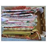 Heavy Upholstery Fabric-Browns Greens Florals