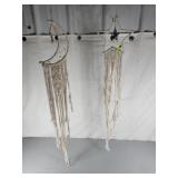Lighted macrame dream catchers