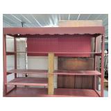 Painted handmade shelving