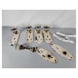 Metal & crystal door hardware coat/towell hooks
