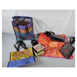 Shopping totes all different sizes and designs