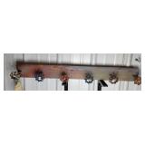 Wall hung coat rack