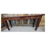 Sofa table Heavy wood sofa table w/ metal accents
