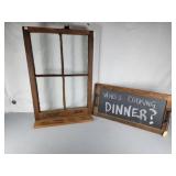 Window shelf & slate serving tray