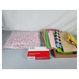 Tissue paper, white, multiple colors & hearts