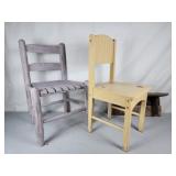 Time out chairs & rustic shelf