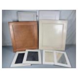 Cabinet doors, 2 mirrors, 2 slate boards