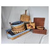 EIGHT Baskets various Sizes & Shapes