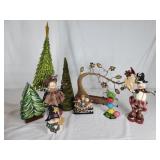 Snowmen, metallic table top tree, etc.