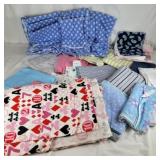 Flannel variety of fabrics, some several yards