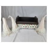 Three gnomes in a wood box 11"x17"