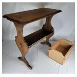 Book stand library table & wooden box