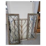 Leaded glass panes & wood laser/glass door