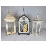 Three decorative lanterns