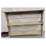 Plate rack wall hung shelf