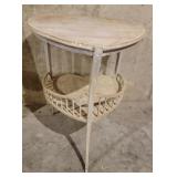 Heart Shaped 2 Tier Lamp Table 23" W x 30" H
