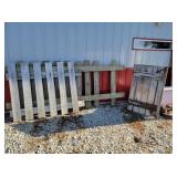 2 pc Wood Fence 60" & 107" & Wood Door 45x27