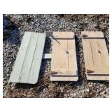 Wood Shutters (3) 35.5" x 16" some with hinges