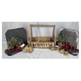 Wood Christmas dï¿½cor & bells