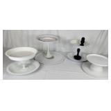 Repurposed pie tins display items