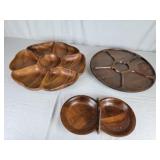 Wood Lazy Susans & candy/nut bowl,