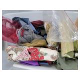 Bin full of fabric & felt