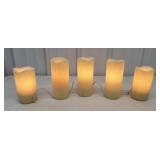 Six electrified Christmas pillars