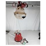 2 metal bells hanging