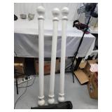 Wood Poles with knob (in between bins)