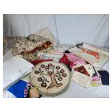 Quilting fabric & needle point seat cover