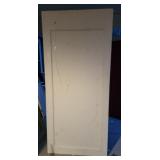 Wood Framed Door w Glass Painted Pane Center 80x36