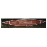 Fiberglass 15 Ft 3 person Canoe with oars
