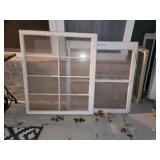 Vint Wood Windows One 8 pane & One 2 pane
