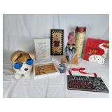 Dï¿½cor signs, gift box, corgi, cat ornament