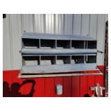 Galvanized Wall Mount Hen Roost 60" W x 31" H